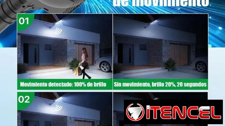 lampara recargable con panel solar