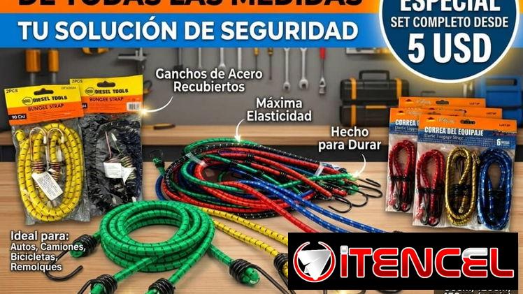 Correas TENSORAS con gancho de varias medidas