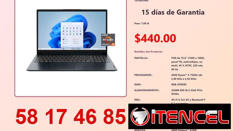 Lenovo IdeaPad 1 15.6” Full HD AMD Ryzen 5 7520U 8GB RAM 256GB SSD