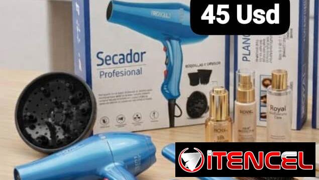 Secador de Cabello Royal 2000W + Plancha para Cabello Royal, Garantía de 1 mes, Entrega por un mínimo costo adicional
