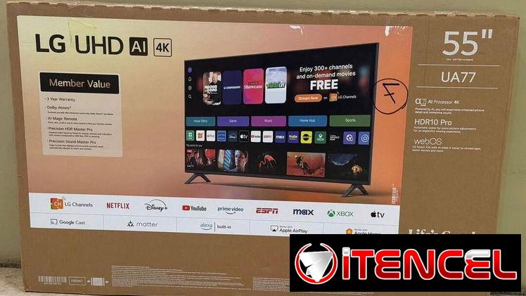 SMART TV LG 55 pulgadas UHD 4K modelo UA77 AI 2025 A7 precio $580 USD Mensajería Incluida Factura Garantía