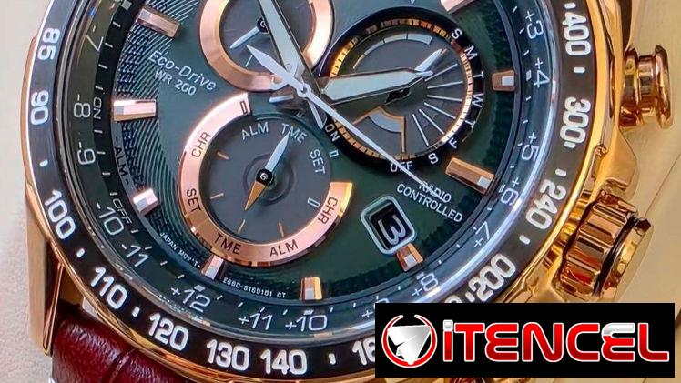 CB5919-00X deportivo y elegante citizen eco drive radiocontrol, cristal zafiro, calendario perpetuo