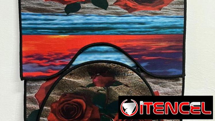 Set de 3 alfombras para baño con diseño en 4800 cup