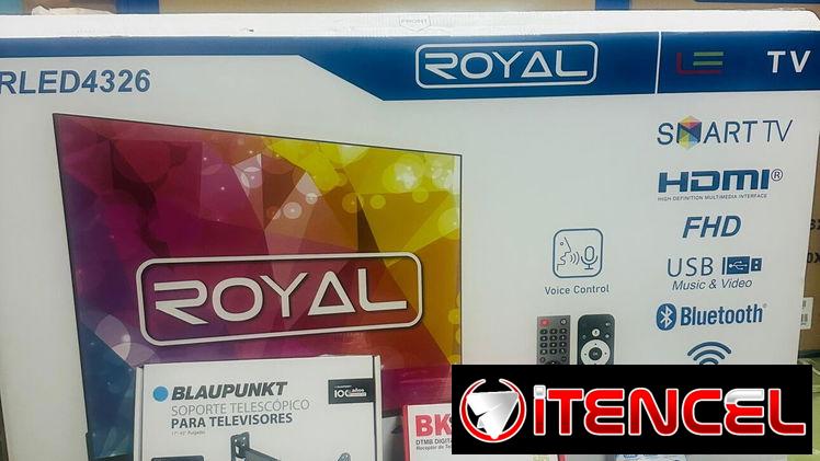 Smart TV ROYAL de 43 pulgadas FHD 1080p + Soporte Giratorio a la pared precio 275 USD con transporte incluido