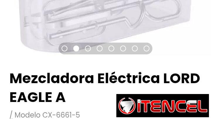 Mezcladora Eléctrica LORD EAGLE A. Incluye 5 accesorios de acero inoxidable