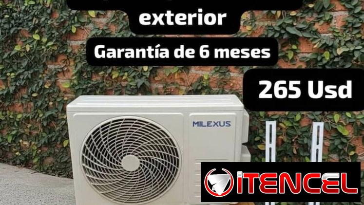 Split Milexus 1Ton con Soporte para unidad exterior, Garantía de 6 meses, Entrega por un mínimo costo adicional