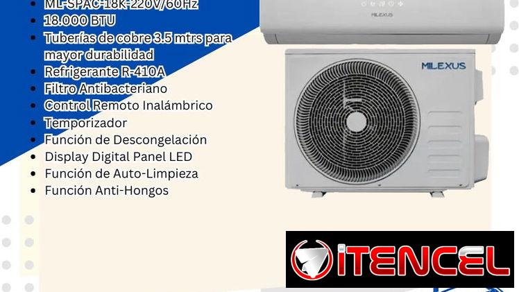 Split de 1.5 toneladas marca milexus convencional 220v nuevo