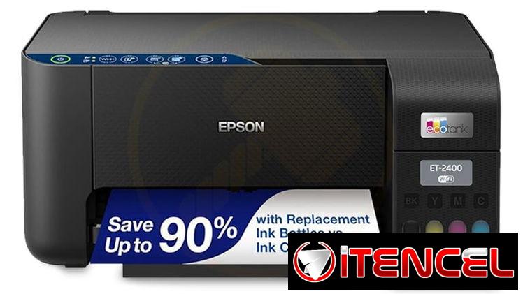 Impresora Epson – EcoTank ET-2400 Wireless Color All-in-One Inkjet Cartridge-Free Supertank Printer – Negro