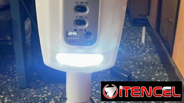 Ventilador recargable pedestal con duración de 12 horas