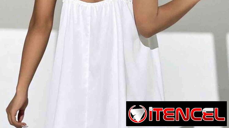 Vestido Sencillo Casual Blanco 52420333