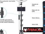 * Anillo de luz para selfie de 10″ con trípode de 73″ y 1 soporte para teléfono.