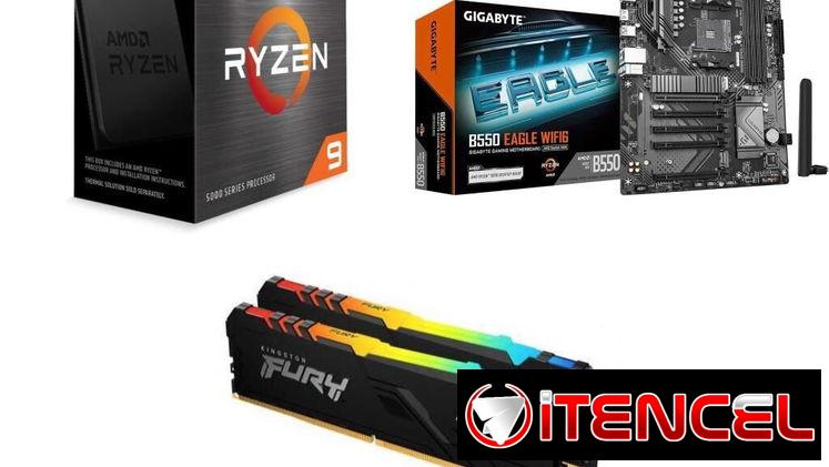 KIT Ryzen 9 5900X 🤩 Gigabyte B550 Eagle WIFI6 – 16GB RAM ✅ PC KIT OFERTA PC