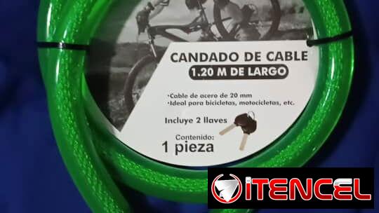 Candado cable grueso uso rudo