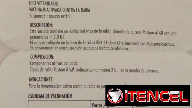 Vacunas Antirrábicas para perros y gatos , inmunización por 3 años ,7.50 USD a partir de 5 unidades