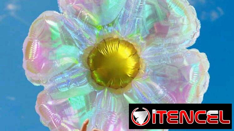 🌼✨ 3 globos transparentes tornasol