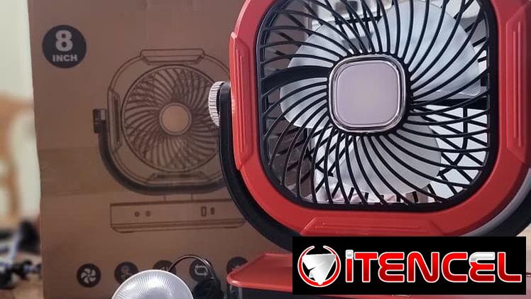 Ventilador Recargable con panel Solar