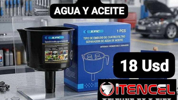 EMBUDO FILTRANTE SEPARADOR DE AGUA Y ACEITE, Garantía de 3 días, Entrega por un mínimo costo adicional para toda La Haba