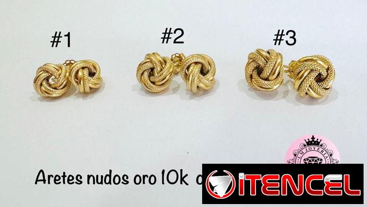 Aretes originales Oro 10K. El precio varía según el modelo. LM joyería. Garantía en su compra