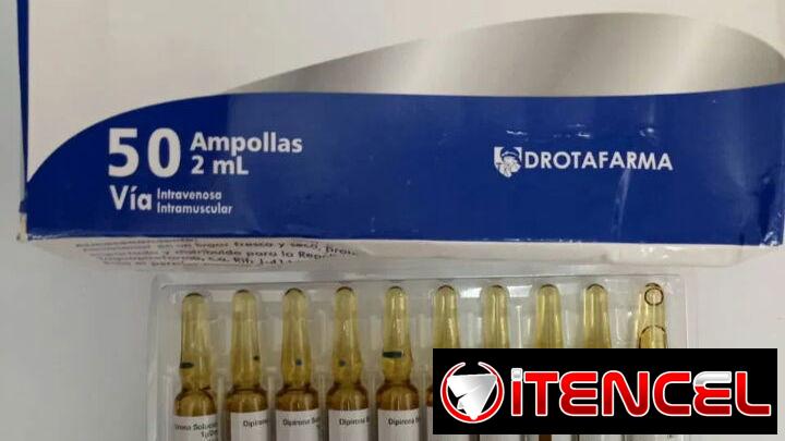 Venta de Dipirona inyectable a 500 pesos cada ampula
