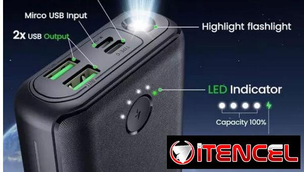 Batería portátil 40000mAh-Powerbank-Con interna