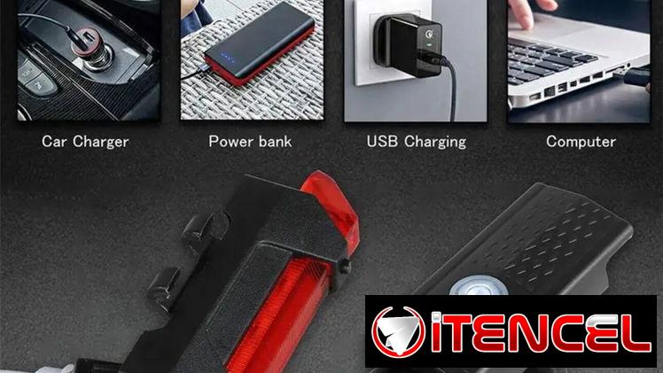 Luces de bicicletas y bicimoto delanteras y traseras carga usb