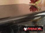 Multimueble de cristal negro macizo traído de Vietnam, con todos sus adornos incluídos