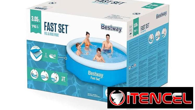 Piscina inflable redonda con depuradora Fast Set Bestway 305 x 76 cm nueva !