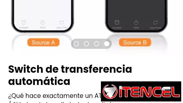 Switch de transferencia automática.Evita picos, cortos o doble alimentación, que podrían dañar aparatos. Nuevo