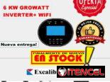 6.0KW Growatt Inversor Solar Híbrido  (110V/220V).Ampliable hasta 36kW 3 fases