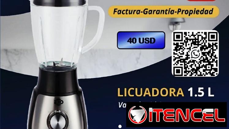 Licuadora (batidora) EKO 1.5L con Vaso de Vidrio