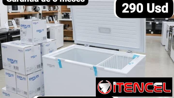 Nevera Enerlife 7 pies, Garantía de 3 meses, Entrega por un mínimo costo adicional de 3 Usd para toda La Habana