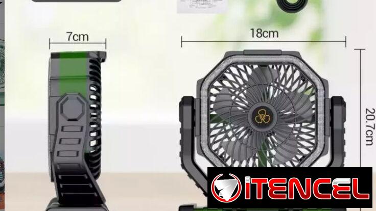 Ventilador Recargable-powerbank + lámpara-20000mAh-Nuevo