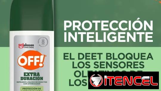 Repelente Marca OFF, efectividad al 100 %, dura 12 Horas!!!