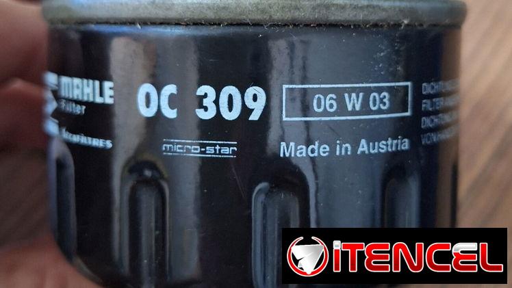 Filtro de aceite marca MAHLE OC 309, para renault, mitsubichi, opel y nissan