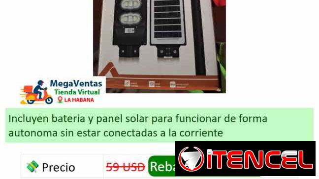 Lámparas LED solar de alta intensidad con panel