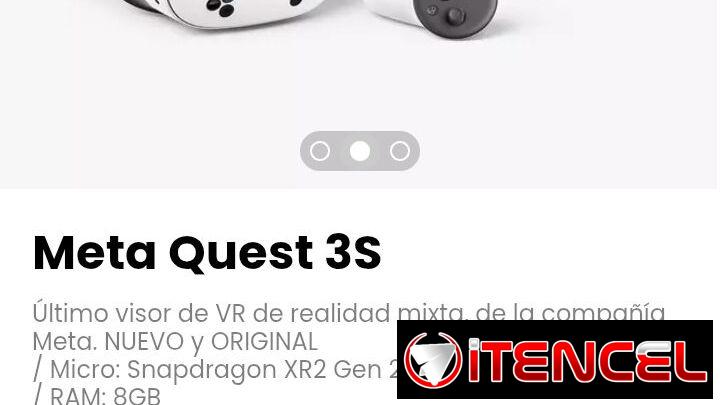 Meta Quest 3S. Visor de VR de realidad mixta, de la compañía Meta. NUEVO y ORIGINAL