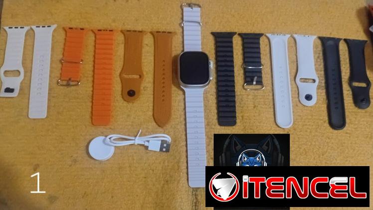 ⌚ Relojes Inteligentes SmartWatch Ultra 3️⃣ con sus 7 manillas y cargador de imán 🧲