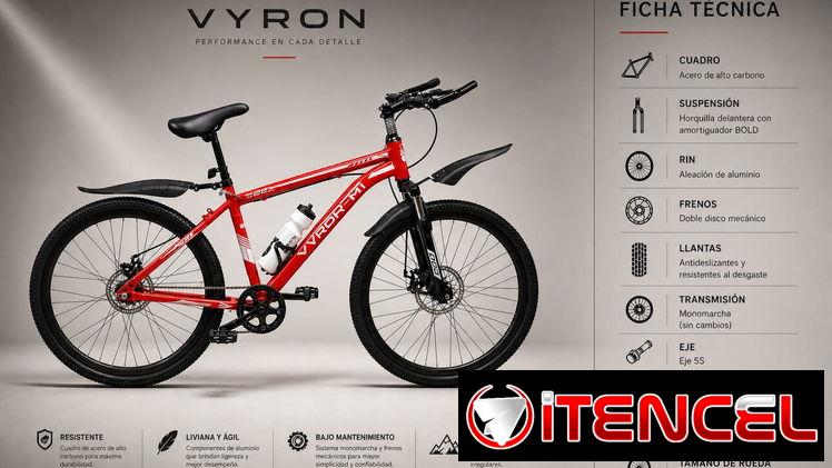 BICICLETAS TODO TERRENO VYRON – 5 colores disponibles