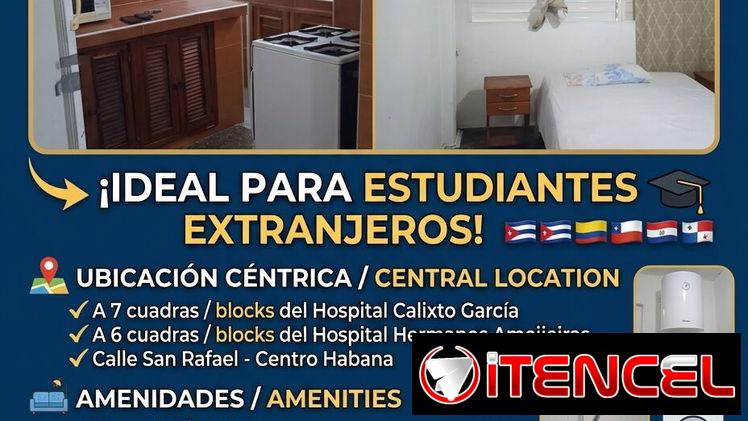 Renta por tiempo indefinido cerca del Hospital Calixto García y el hospital Hermanos Ameijeiras | Apartamento de renta