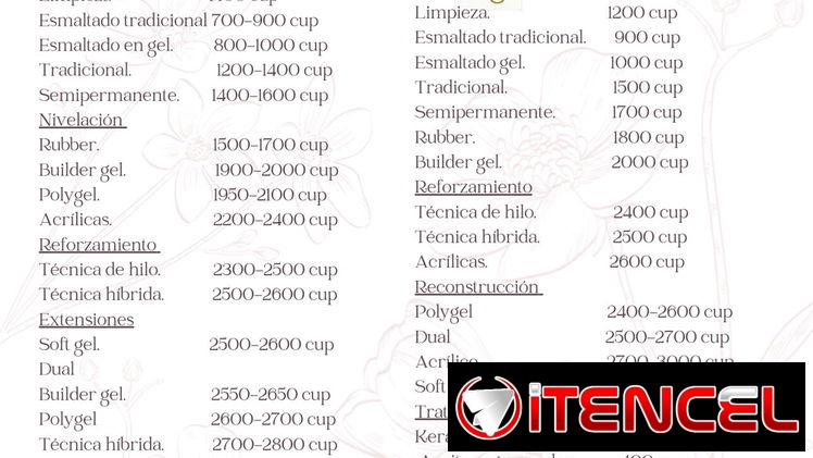 Servicios de manicura pedicura y facial