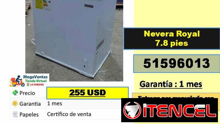 MV-522-NEVERA ROYAL 7.8 pies…255 USD….51596013…..Mensajeria Costo Adicional