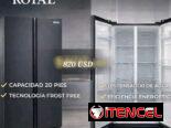 *Refrigerador Royal Side by Side de 20 pies³* 👣 *Inverter* *Congelación seca*  – Precio 820 USD