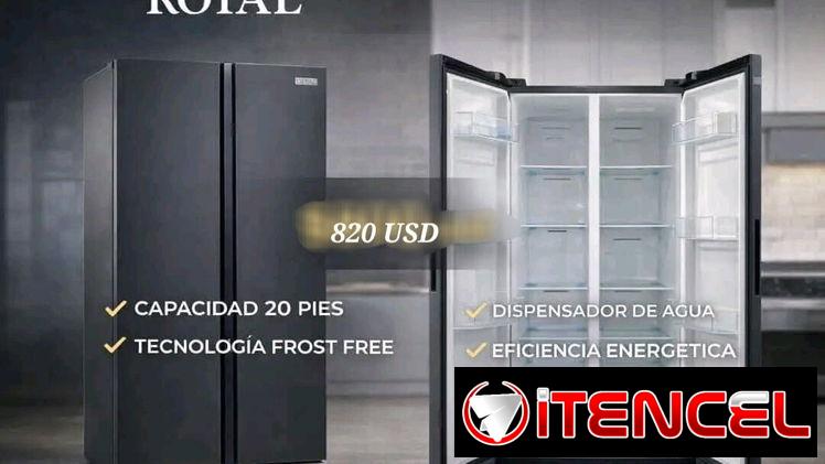 *Refrigerador Royal Side by Side de 20 pies³* 👣 *Inverter* *Congelación seca*  – Precio 820 USD
