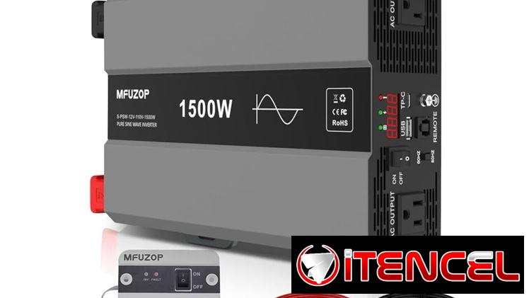 MFUZOP Inversor de Onda Pura 12V a 110V