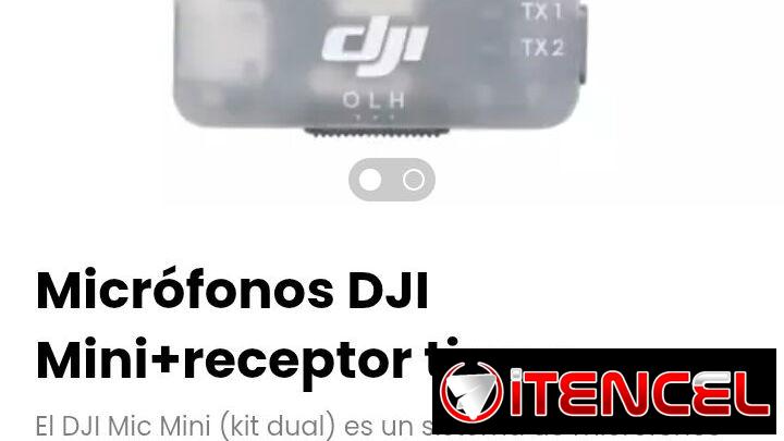 Micrófonos DJI Mini+receptor tipo c. Receptor USB-C: Conexión directa a dispositivos móviles