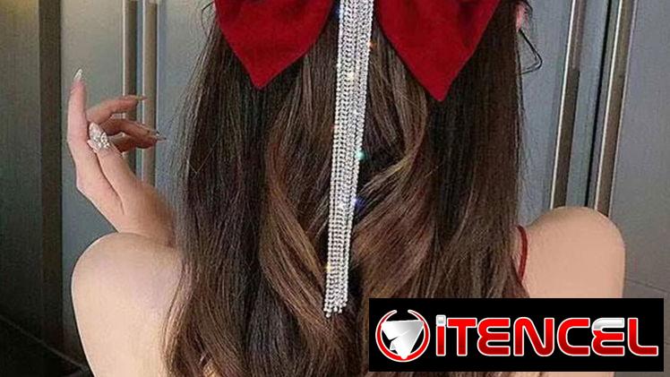 Lazo rojo para el cabello