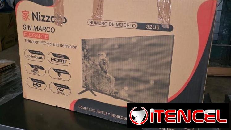 Smart TV 32p NIZZATO HD Híbrido cajita interna HD incluida y base para la pared, precio $225 USD Transporte incluido