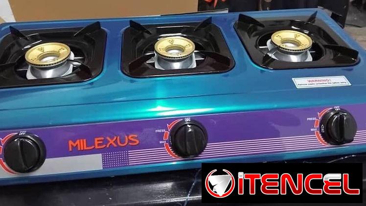 Cocina gas, Milexus, 3 hornillas, magneto -mensajería gratis y garantía