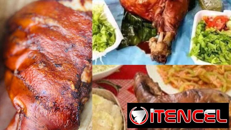 Cerdo asado 🐖 una delicia para disfrutar en familia 😊  a domicilio  llama ya 📱