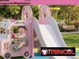 Parquesitos y trampolín para niños